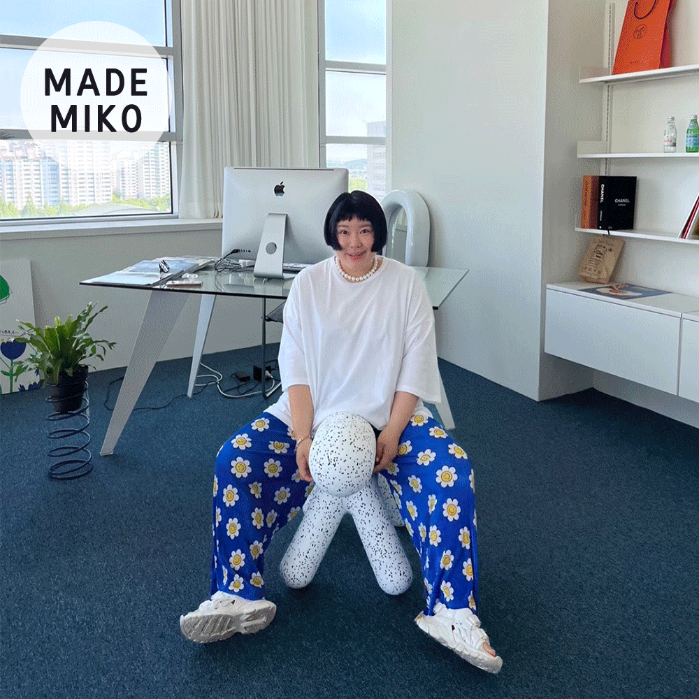 (MADE 5%) 당일배송 Miko Made 스마일 플리츠 PT